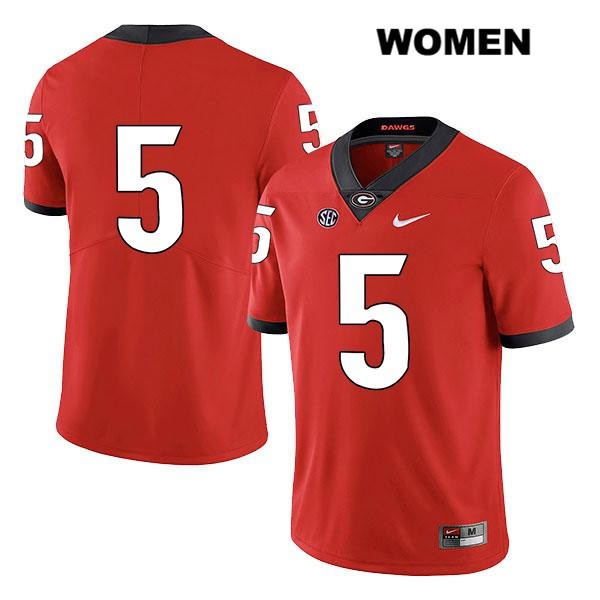 Georgia Bulldogs Women's Matt Landers #5 NCAA No Name Legend Authentic Red Nike Stitched College Football Jersey RSY6056ES